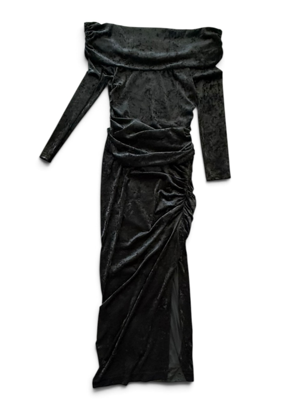 Antonio Melani Women's Black Velvet Off-Shoulder Top Maxi Skirt Set Size 8 NWT - Picture 11 of 16